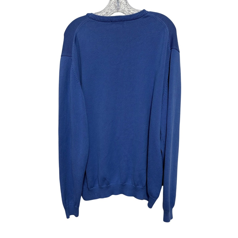 Brooks Brothers Sweater Mens XL Blue 346 Pima Cotton Crewneck Pullover - Picture 2 of 3